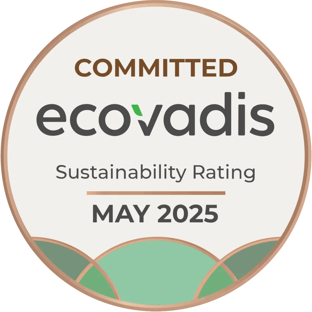 Badge officiel EcoVadis attestant de l’évaluation RSE du Groupe Trèfle